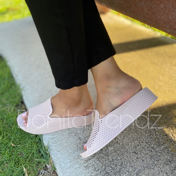 Jelly PVC Laser Cut Wedge Sandals - Picture 5 of 5